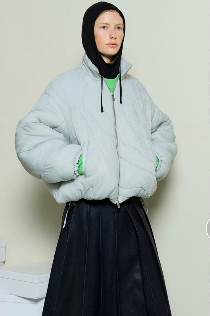 最終価格　メゾンスペシャル 春色　ライトグレー キルティングジャケット 未使用