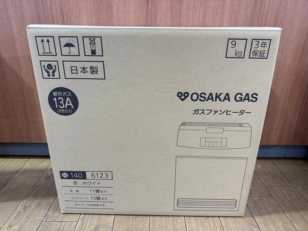 大阪ガス ガスファンヒーター 140-6123 13A ホワイト 都市ガス