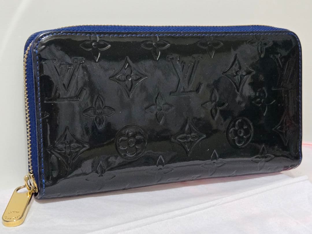 l*2様 Louis Vuitton ネイビー ブラック ラメ 長財布