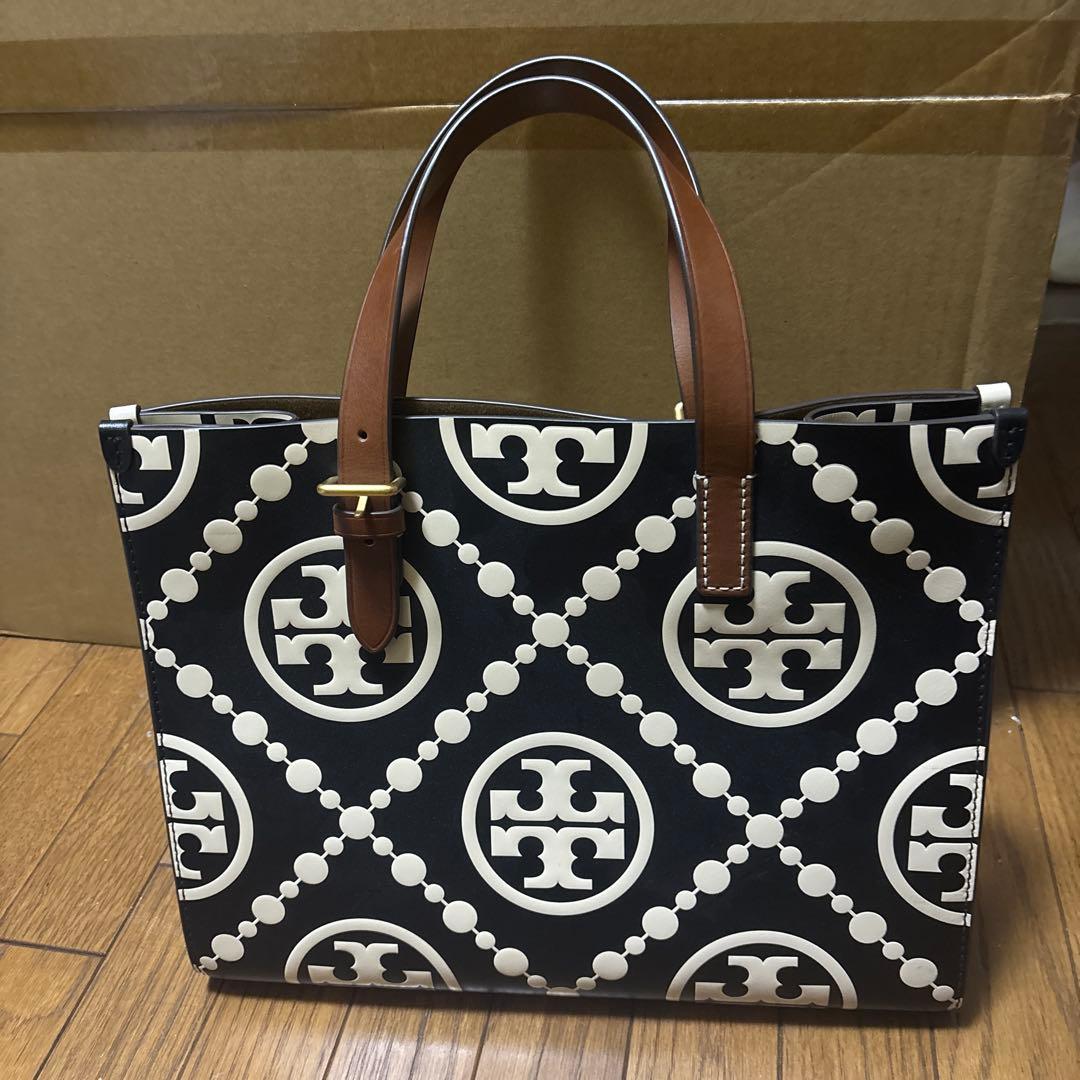 【Tory Burch】Tモノグラム エンボス スモール トート トートバッグ