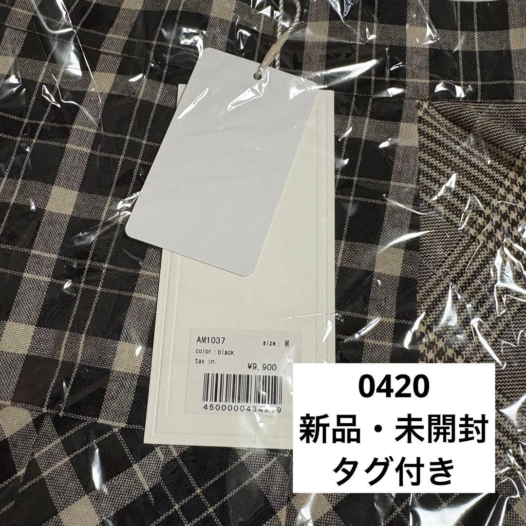 スカート ANDMARY coco check pleats skirt M black