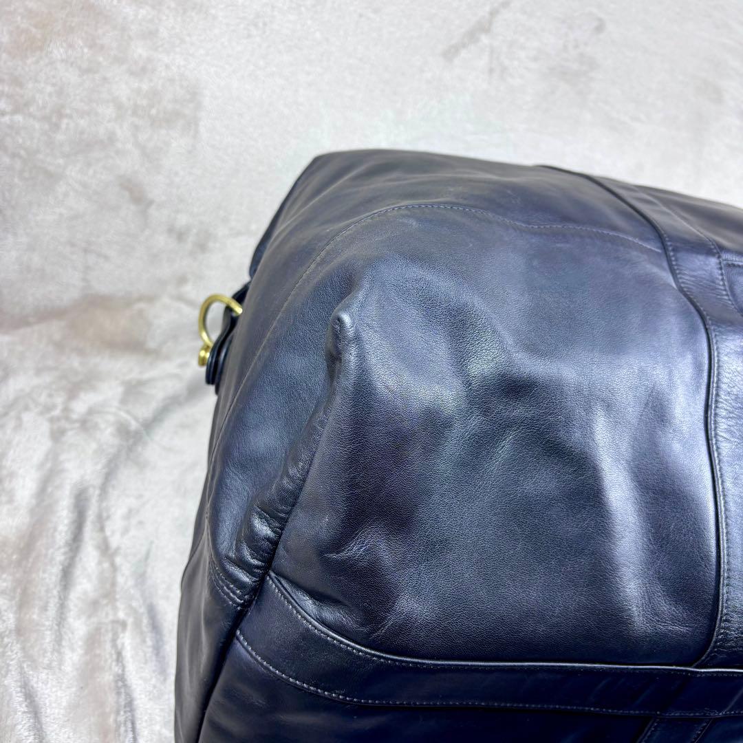 美品　希少　OLD COACH ボストンバッグ　ブラック　本革レザー　黒　USA