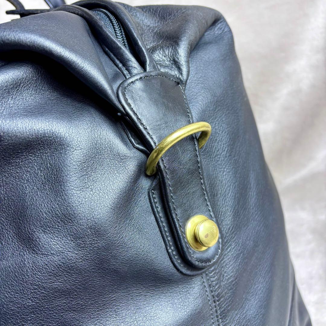 美品　希少　OLD COACH ボストンバッグ　ブラック　本革レザー　黒　USA