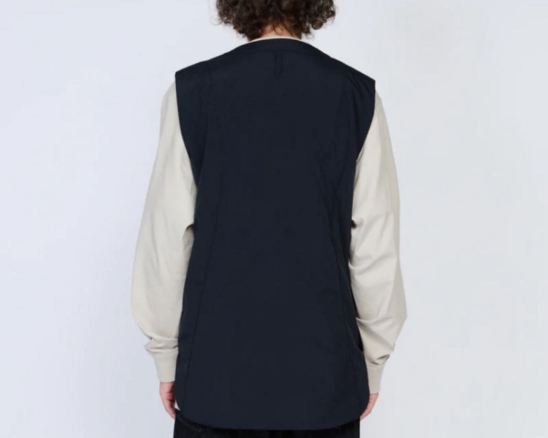 【美品】UNTRACE アントレース ジッパーベスト 2 ダークネイビー L