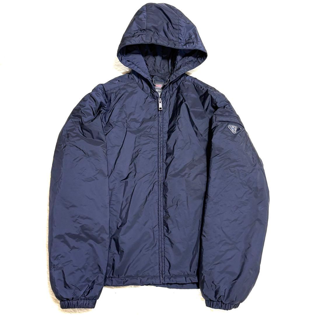 【前田ぬん様】PRADA ナイロンジャケット 三角ロゴ ネイビー Lサイズ