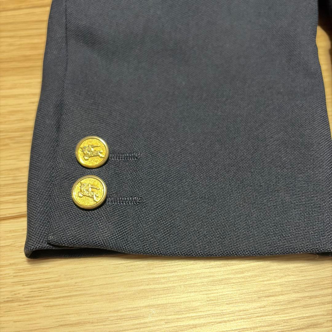 大人気　BURBERRY バーバリー 紺ブレ　金ボタン　ブレザー　英国製