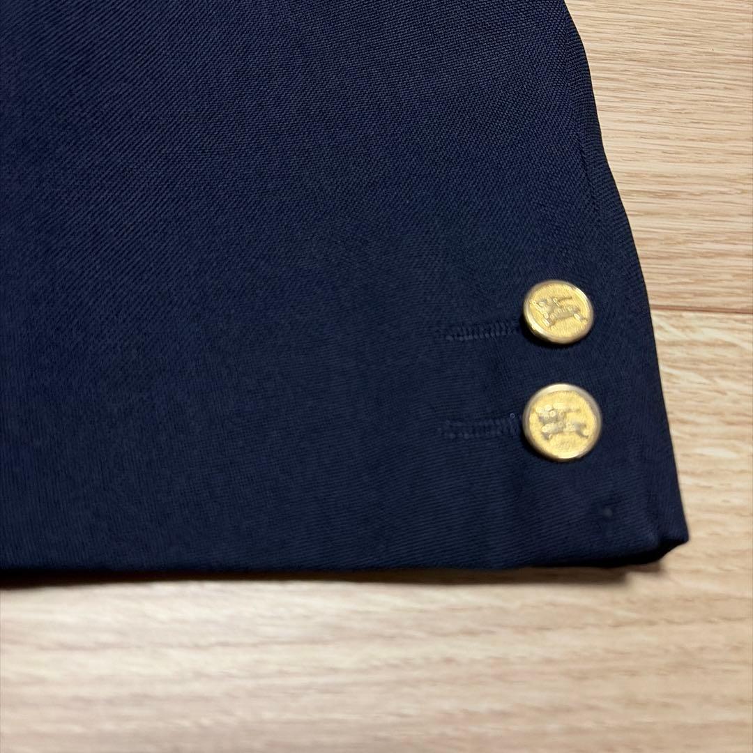 大人気　BURBERRY バーバリー 紺ブレ　金ボタン　ブレザー　英国製