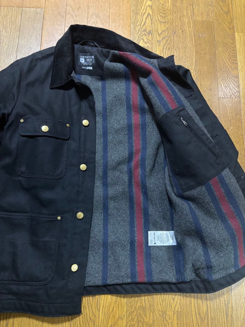 Carhartt ブラック チョアコート　カバーオール　デトロイト　アクティブ