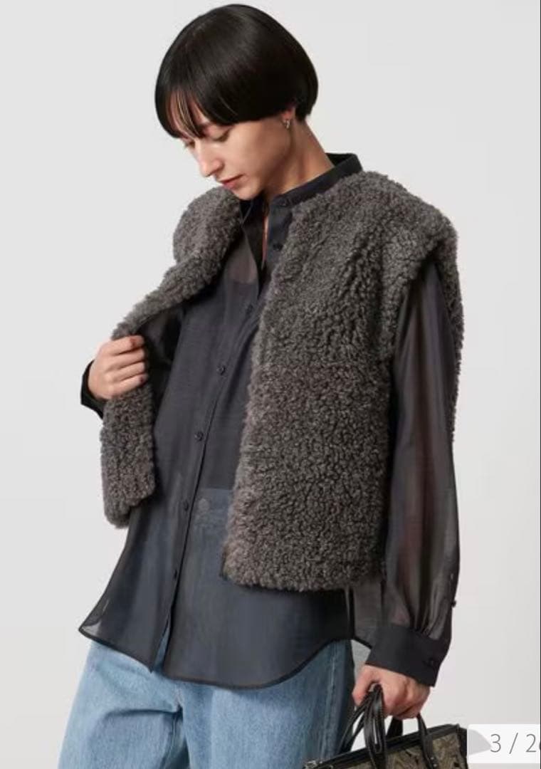 UNITED ARROWS ファーライク ボア ベスト