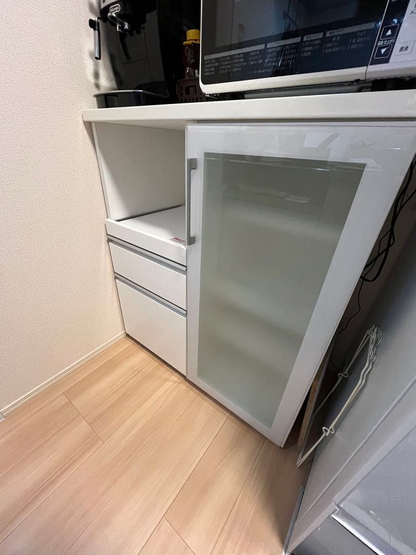 ［NITORIニトリ］食器棚キッチンボードレンジ台ホワイト