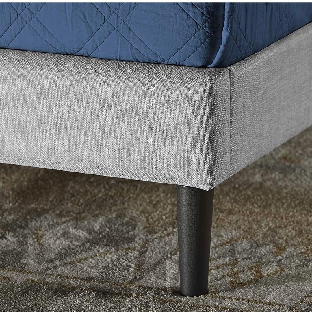 ※4/5までの販売※ ZINUS ダブルベッドフレーム ファブリック 布張り