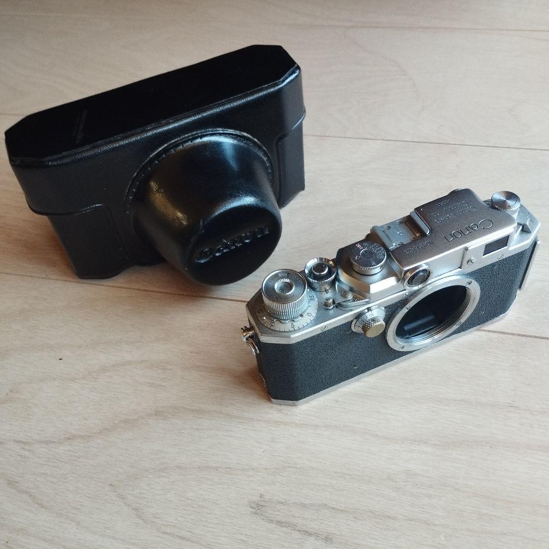 【ジャンク品】キヤノン　CANON　4Sb改　ボディ　純正本革速写ケース付き