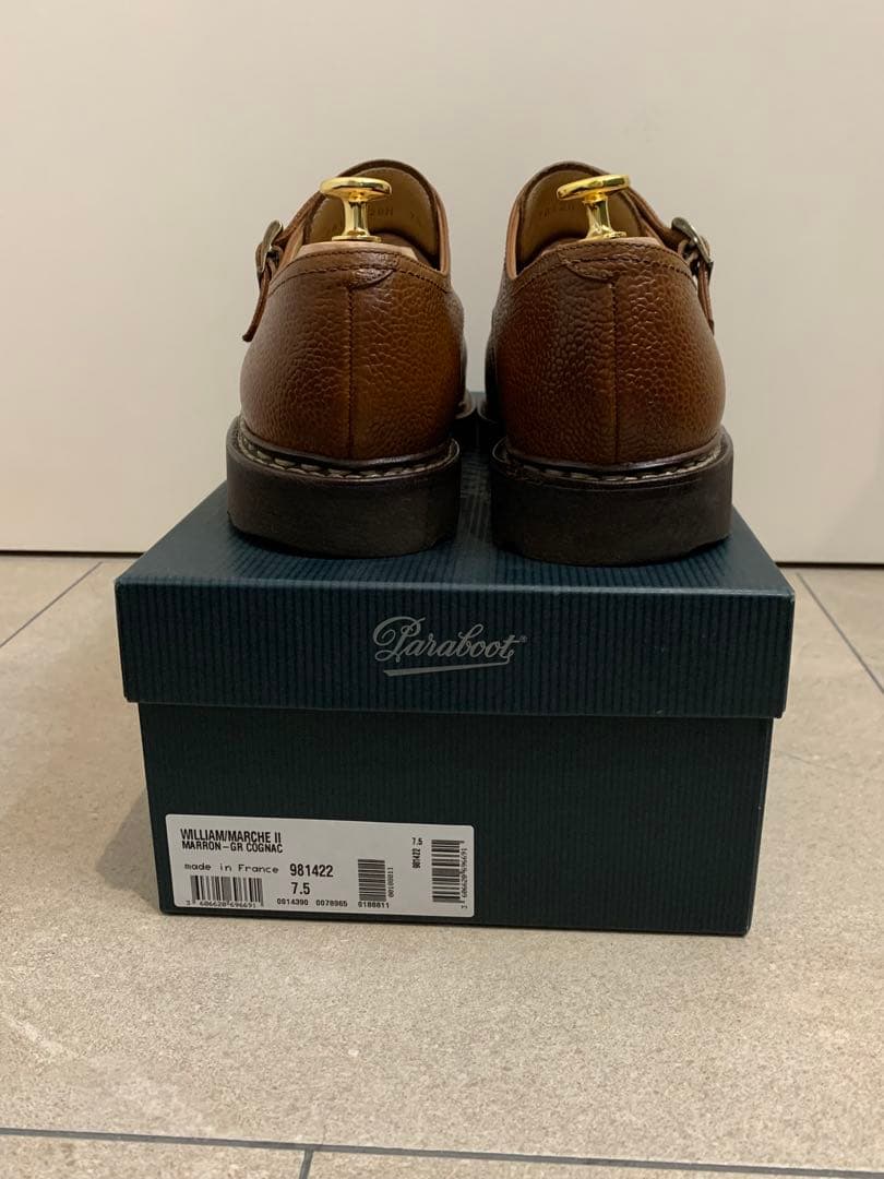 パラブーツ ウィリアム グレインコニャック UK7.5