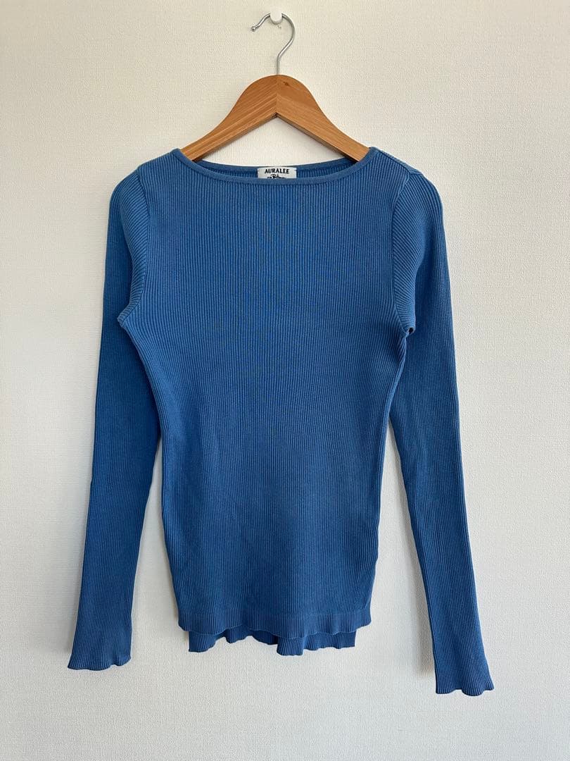 AURALEE for Ronherman ギザボート　ボートネックTシャツ