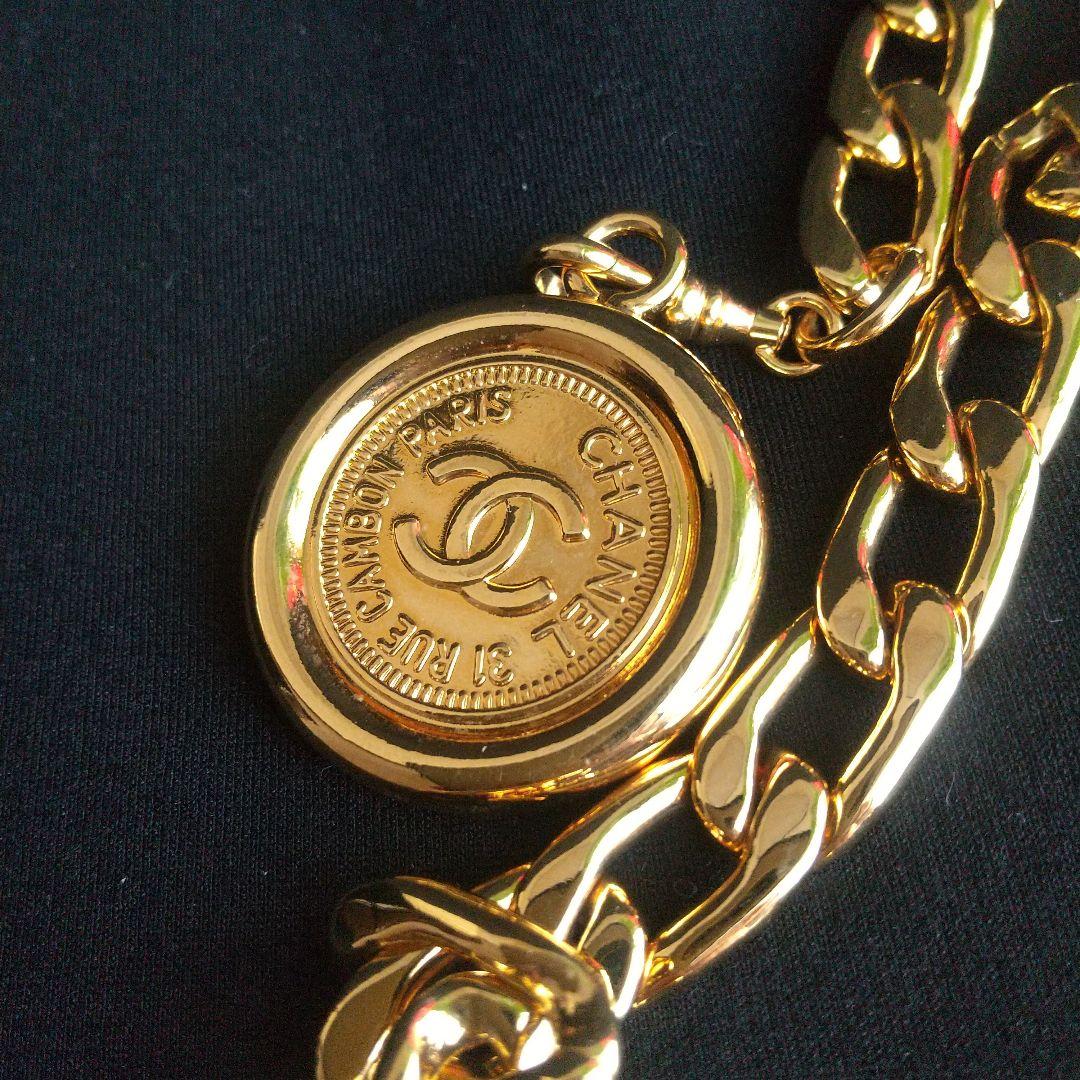 【美品】CHANEL シャネル チェーンベルト モチーフ