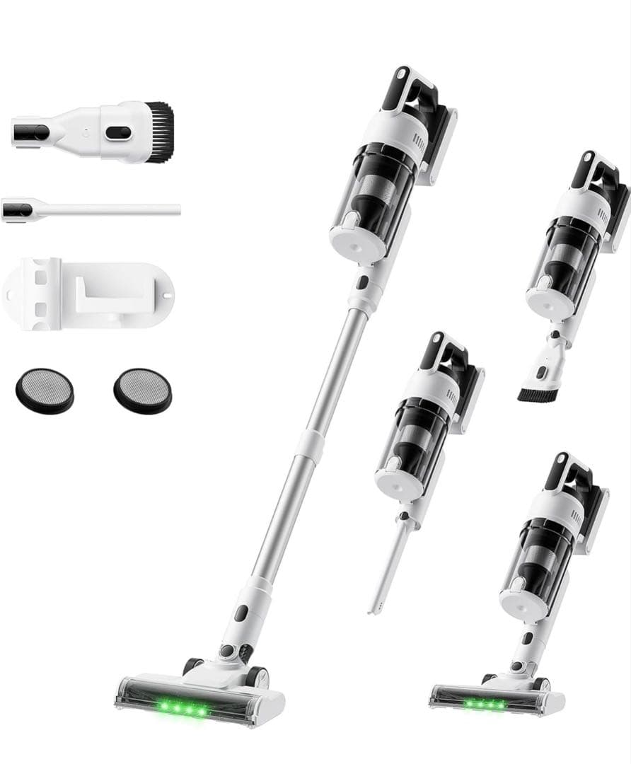 掃除機 コードレス 75kPa強力吸引・55分連続稼働】 自立式 スタンド不要