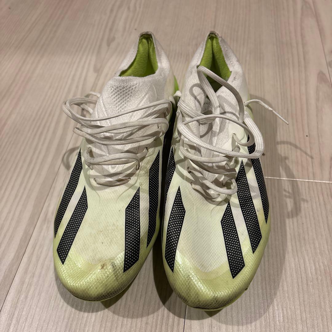 adidas サッカーシューズ スパイク ホワイト/ブラック/ライム
