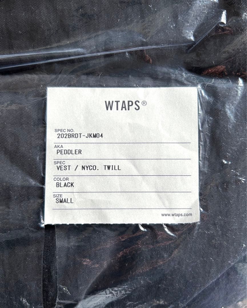 新品 WTAPS 20AW DOWN VEST PEDDLER ダウンベスト S