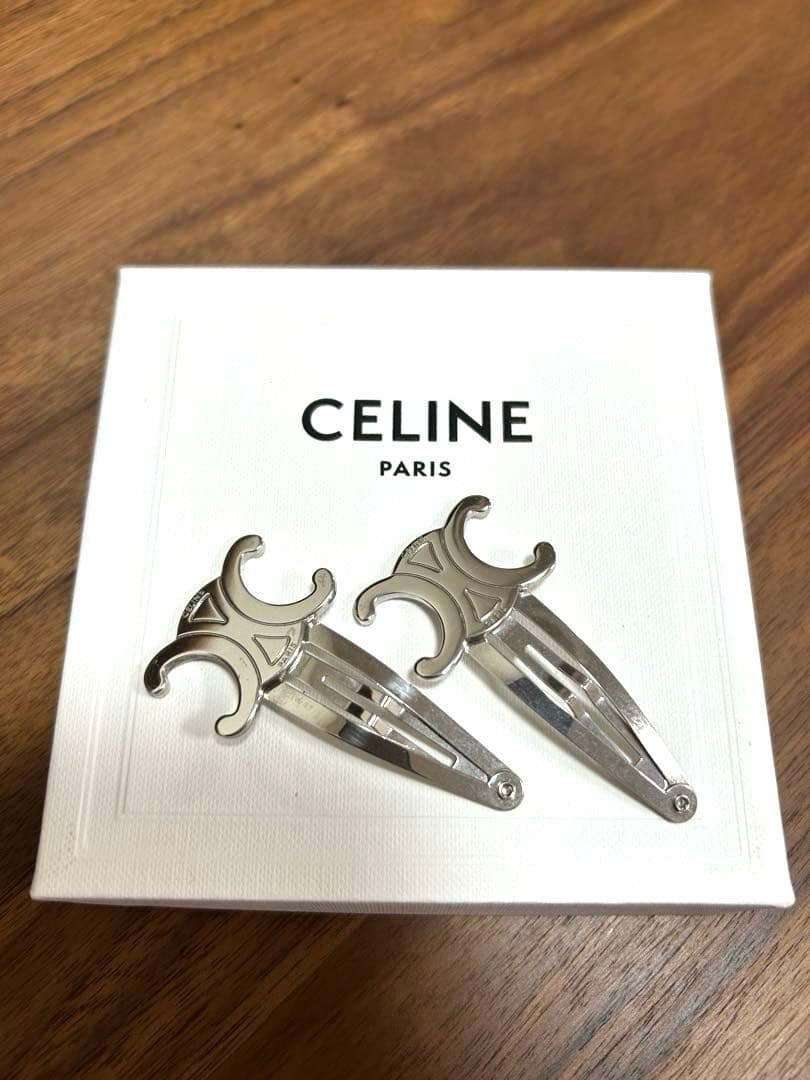 CELINE セリーヌ トリオンフ スナップ クリップ シルバー2個セット