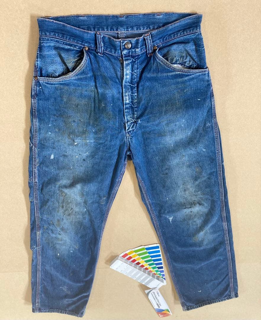 ビンテージ　ビックマック　ペインターパンツ　縦落ち　デニム　レア　古着　USED