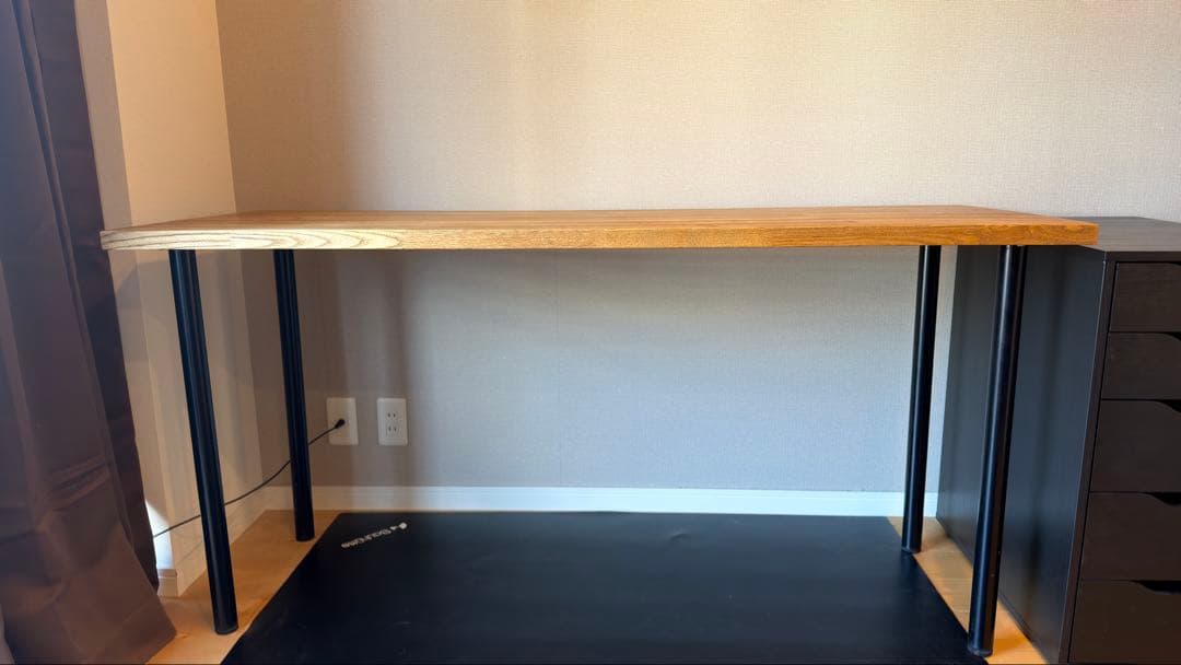 PCデスク/ダイニングカウンター　タモ集成材　天然木デスク