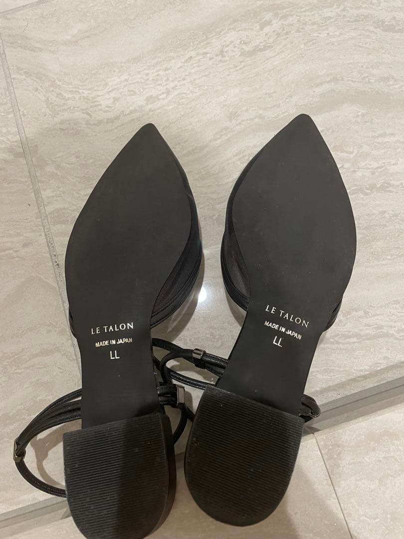 ポインテッド2WAYストラップチュールミュール　le talon