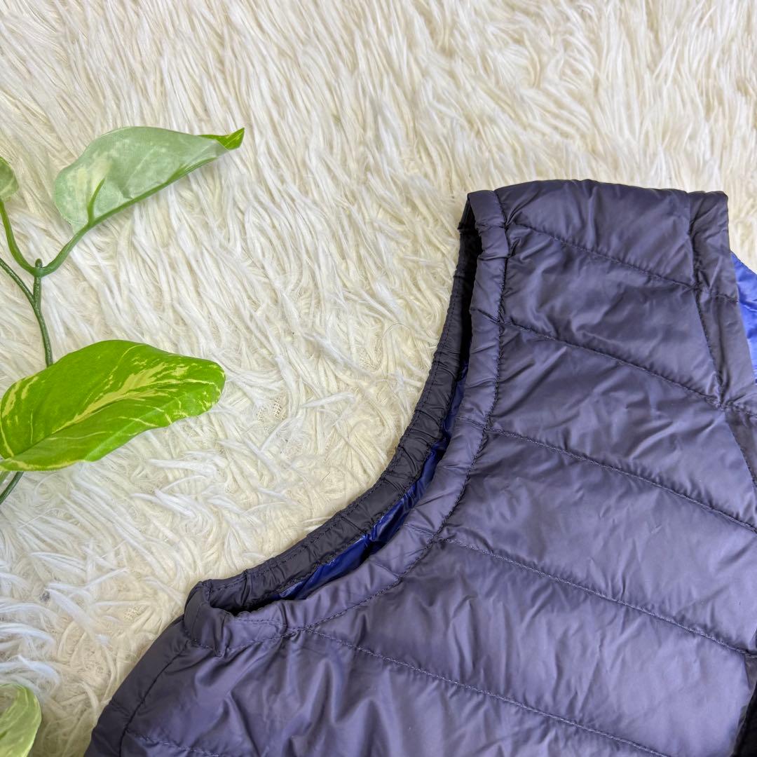 【ダントン】美品 ダウンベスト ネイビー 38サイズ レディース ロゴ