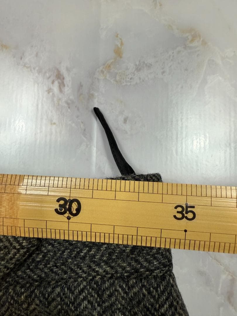 MIU MIU ミュウミュウ ウール混 Aラインスカート ビジュー装飾付 42