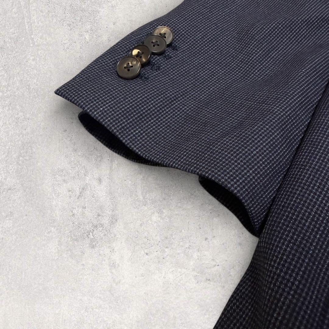 ユニバーサルランゲージ　セットアップ　３ピース　段返し　千鳥柄　XL相当