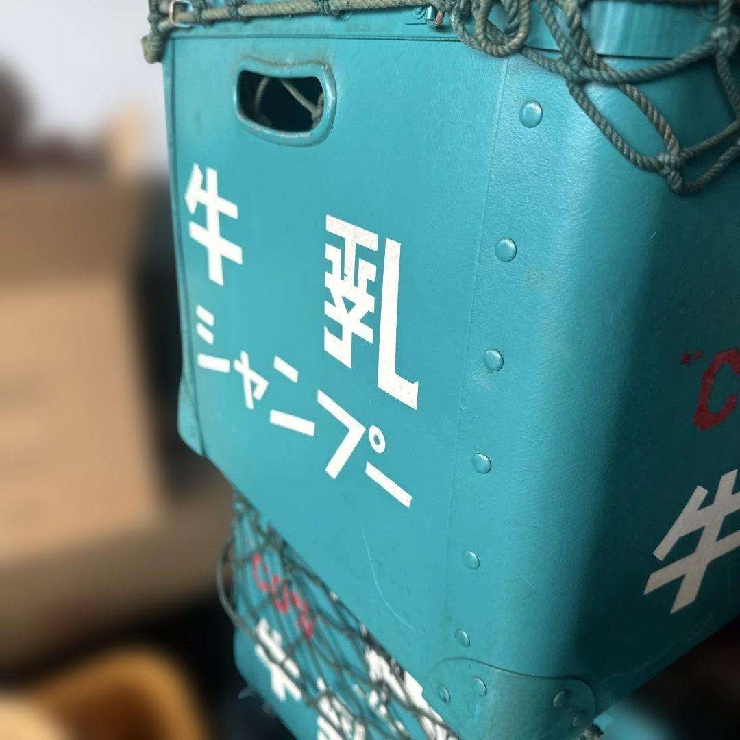 リ*ク様 牛乳石鹸 ボテ箱 COW BRAND 網付き 収納箱 昭和レトロ　アン