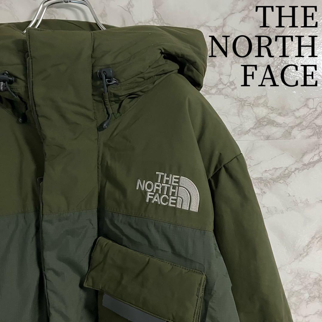 ノースフェイス　７００ＦＰ　ワンポイント刺繍　ダウンジャケット　グリーン　Ｓ