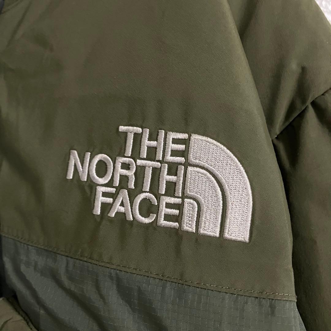 ノースフェイス　７００ＦＰ　ワンポイント刺繍　ダウンジャケット　グリーン　Ｓ