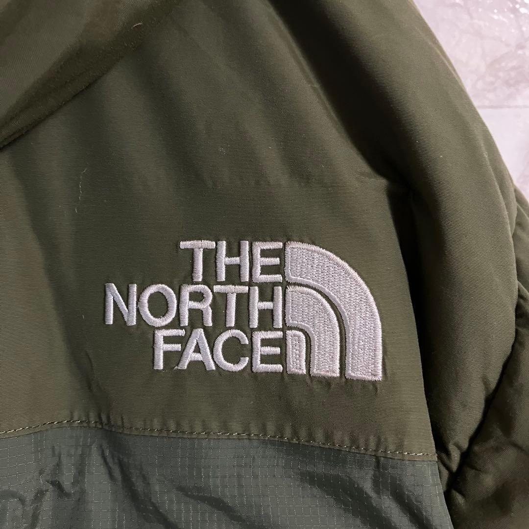 ノースフェイス　７００ＦＰ　ワンポイント刺繍　ダウンジャケット　グリーン　Ｓ
