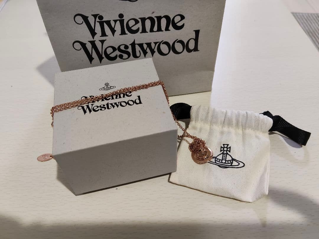 【美品】ヴィヴィアンウエストウッドネックレス ピンクゴールドオーブ