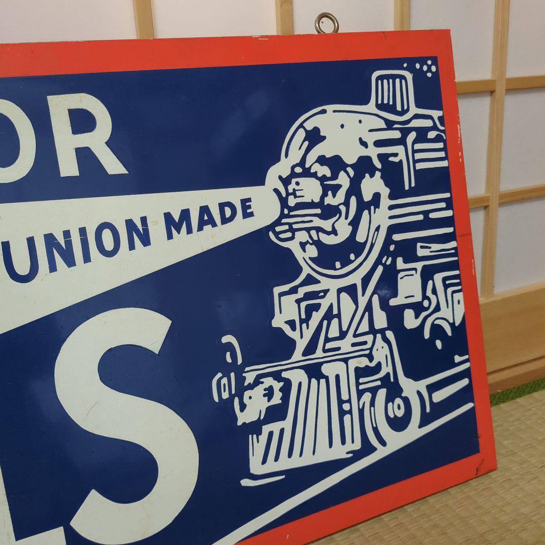 専用!!　ヘッドライト大型ブリキ看板　50年代復刻レプリカ?　ビンテージ