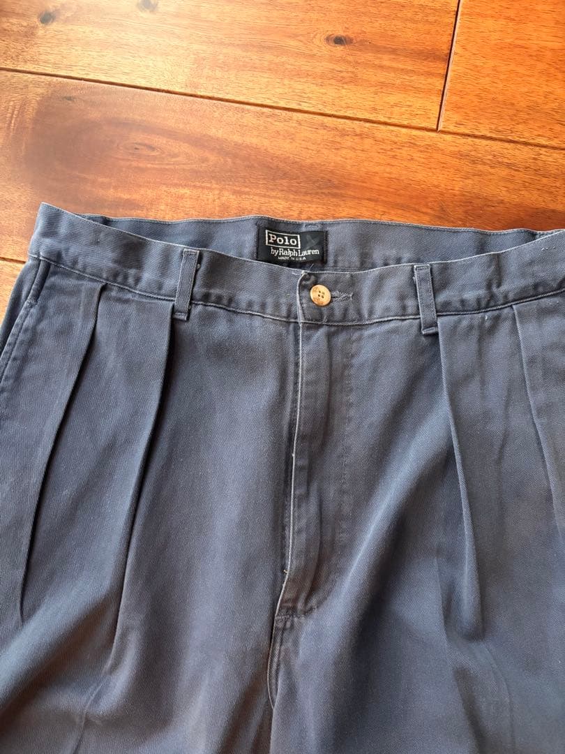 【90s 初期タグ】POLORALPHLAUREN チノ　madeinusa