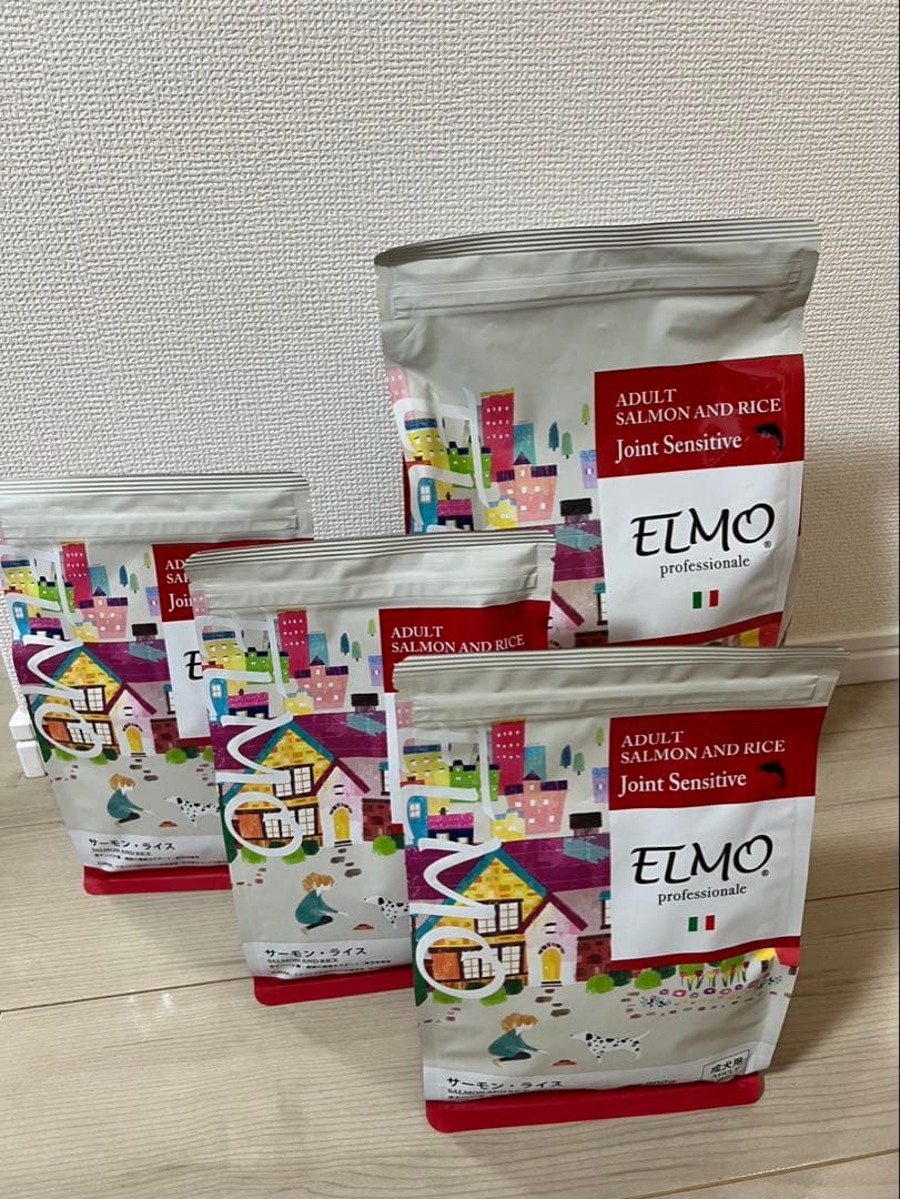【ELMO サーモン＆ライス ドライフード 】3kg＋800ｇ×3