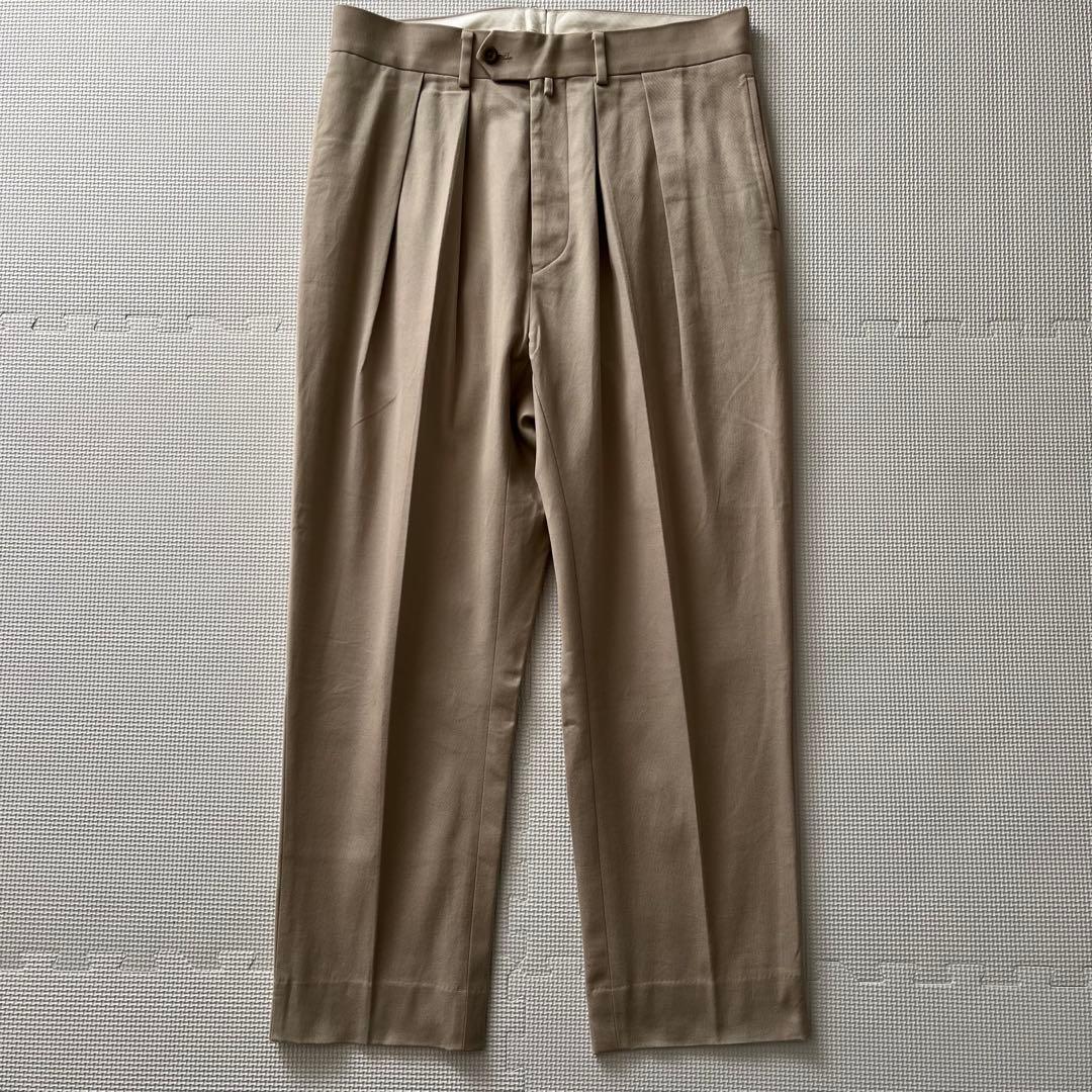 美品 NEAT 2タック テーパード チノパン ベージュ 46 スラックス