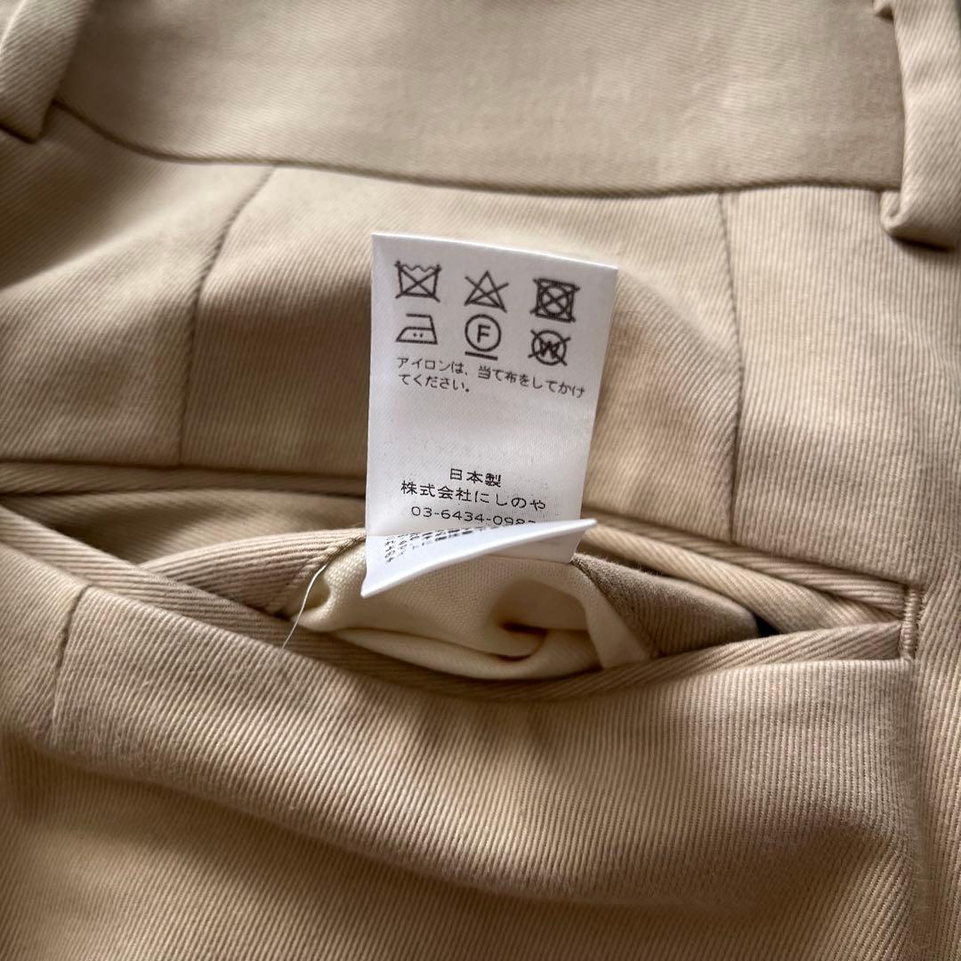 美品 NEAT 2タック テーパード チノパン ベージュ 46 スラックス