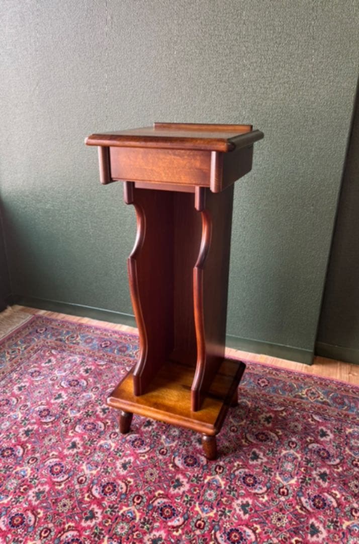 カリモク 電話台 花台 インテリア 木製 アンティーク ビンテージ