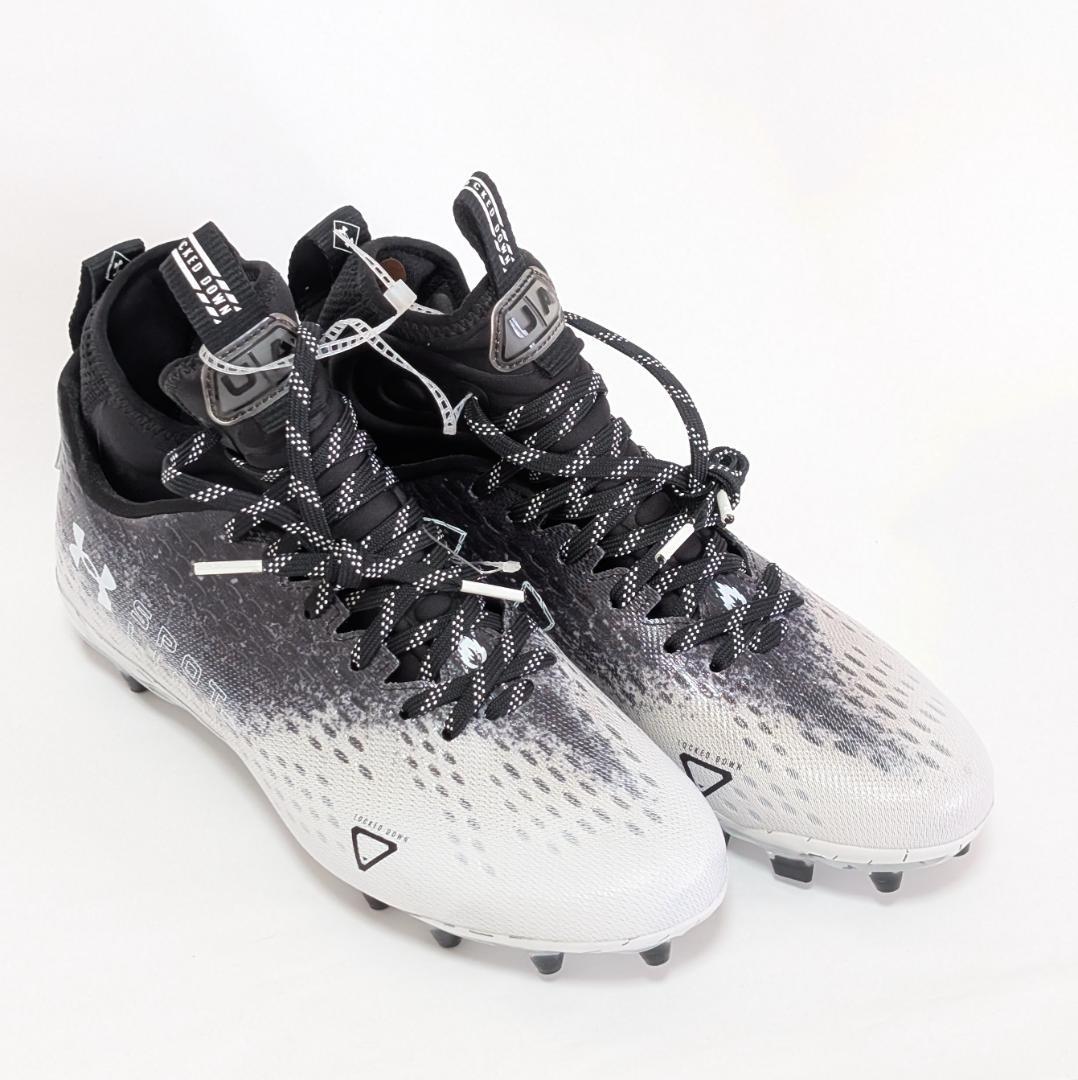 アンダーアーマー アメフトスパイク ブラックホワイト 26㎝