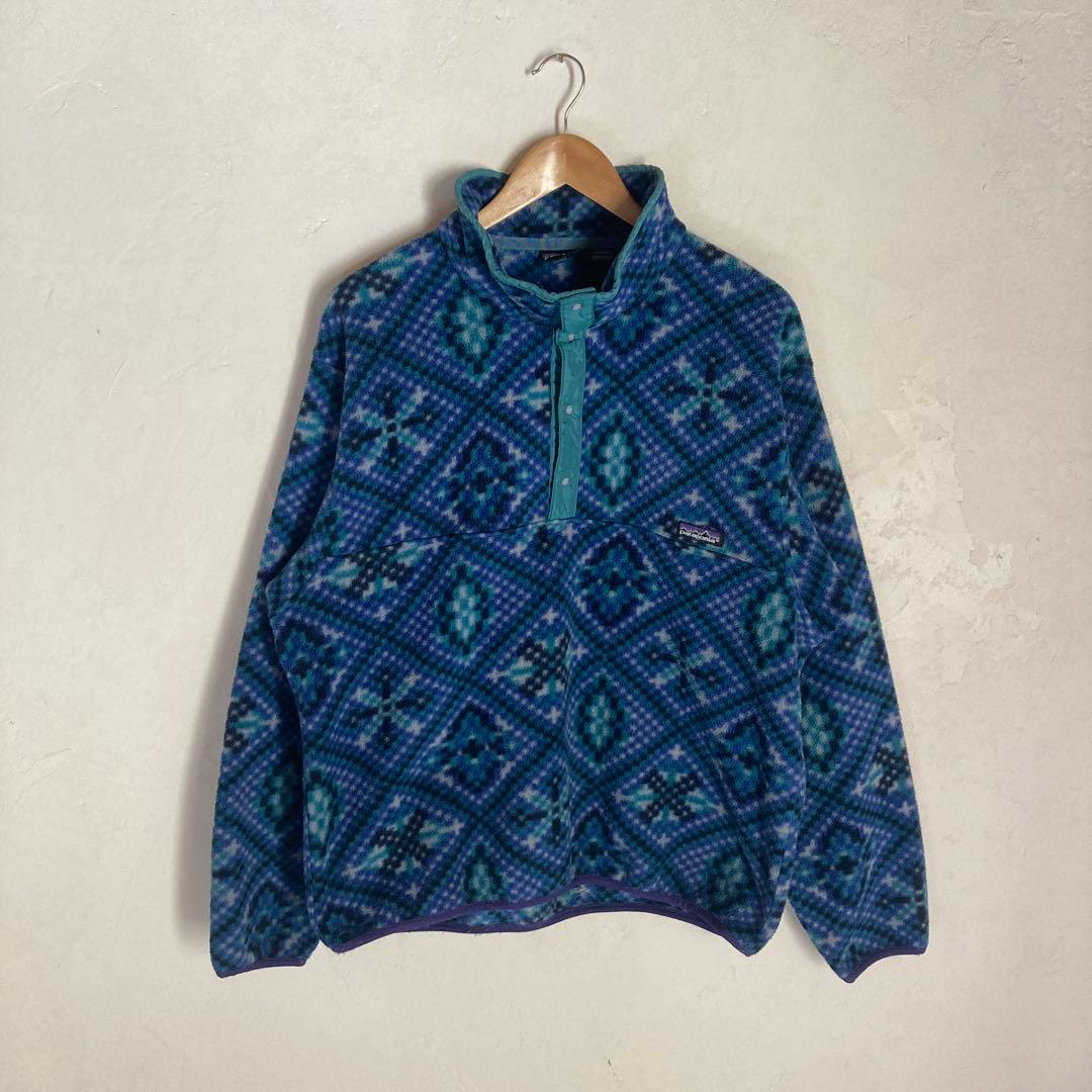 90s Patagonia snap-t パタゴニア モザイク 総柄　USA製