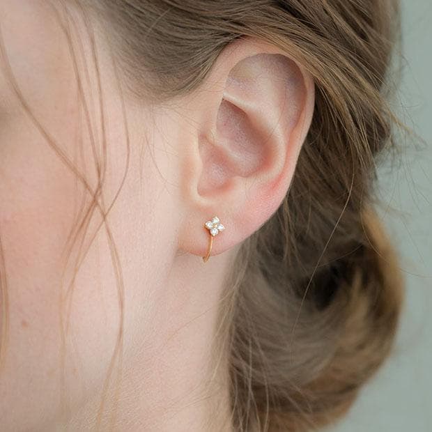 K18 イヤリング ダイヤモンド BRIGHTEST STARシリーズ 片耳