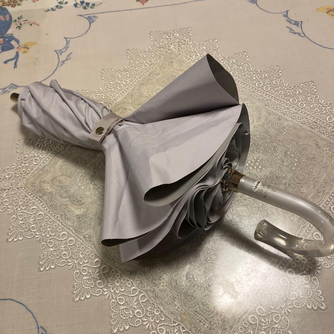 未使用❗️LANVIN‼️フリル付き折りたたみ傘 晴雨兼用