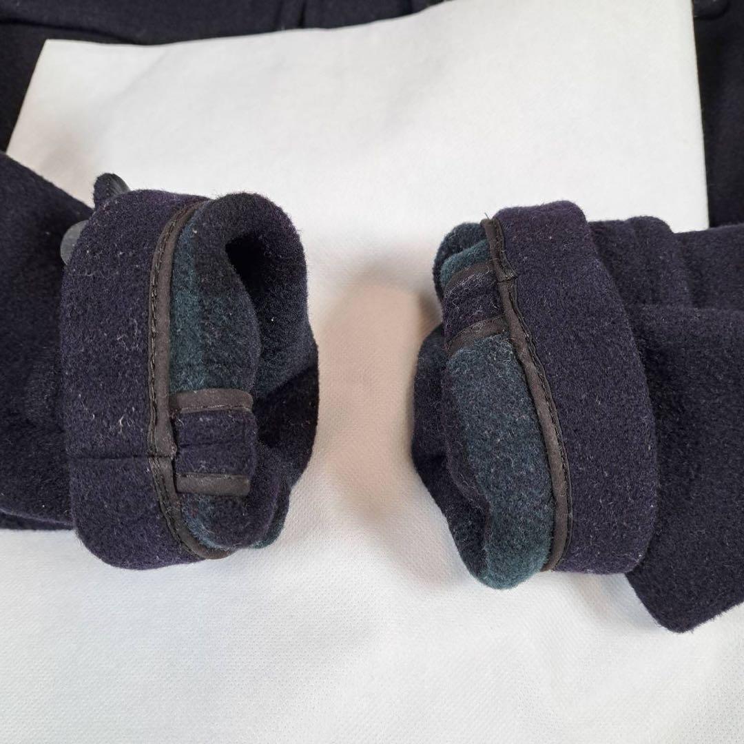 極美品　Gloverall ブラックウォッチ ダッフルコート ネイビー