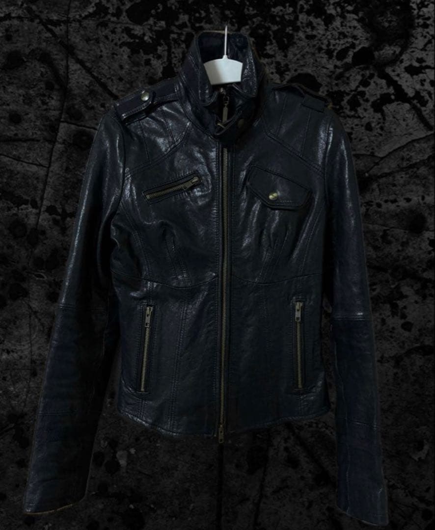 00s archive leather jacket y2k grunge 平成