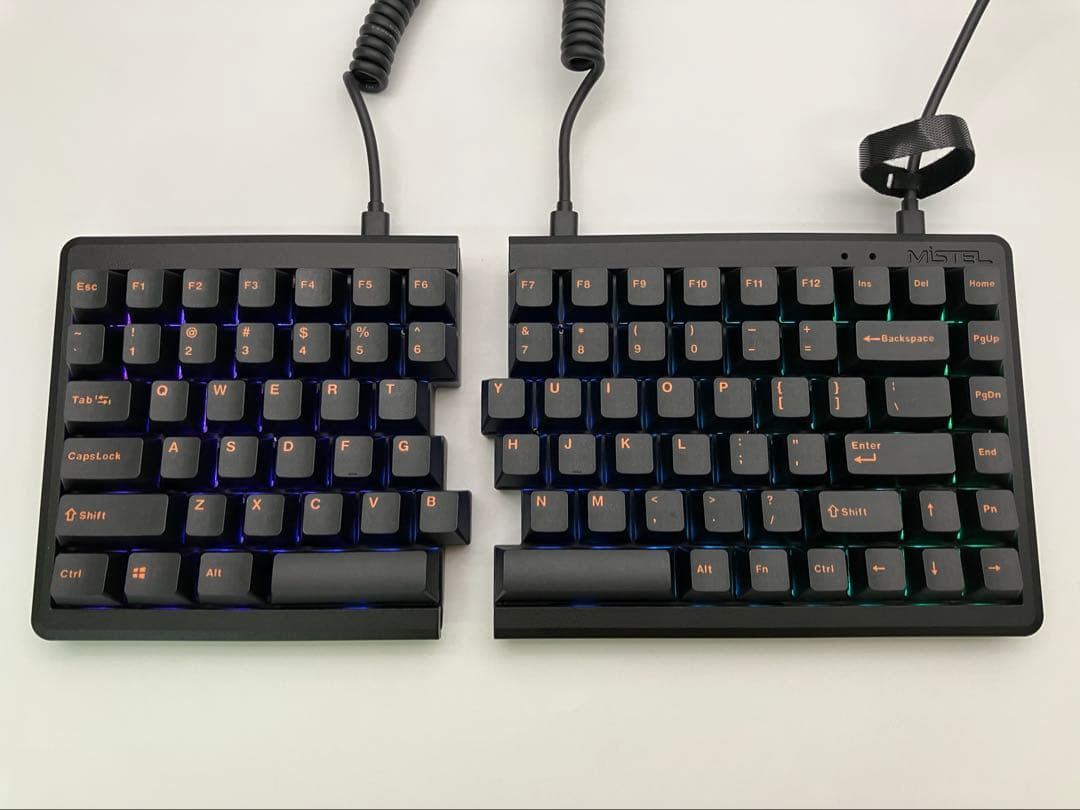 Mistel Barocco MD770RGB 分割型キーボード US配列 黒軸