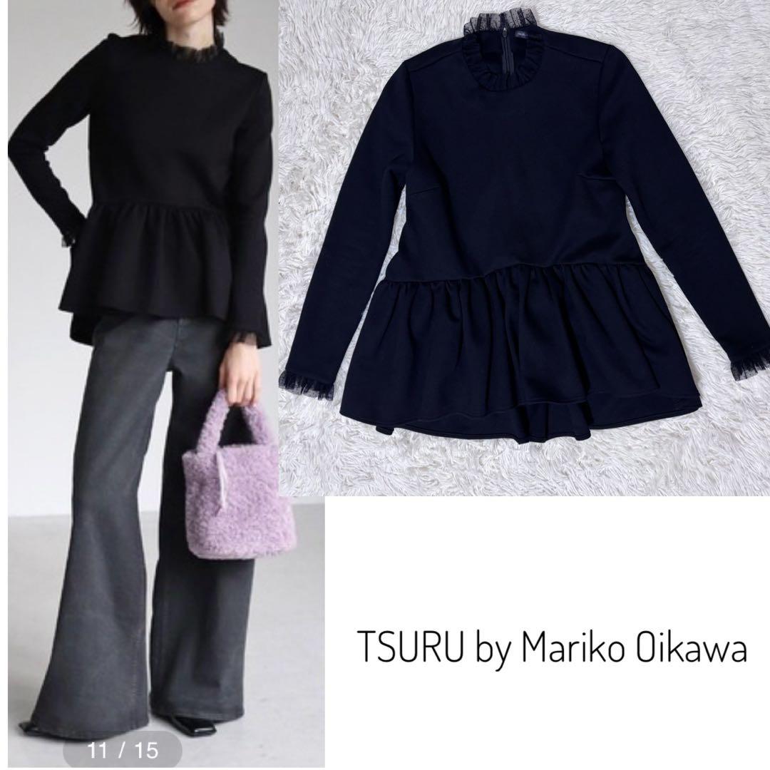 ツルバイマリコオイカワ Queenie ボンディングペピラムトップス free