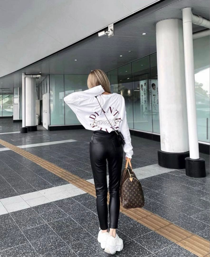 【diante】SYNTHETIC LEATHER SKINNY PANTS