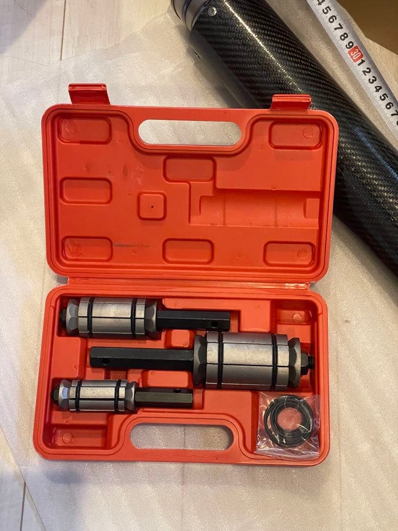 汎用 マフラー　サイレンサー チタン カーボン　未使用　60.5φ おまけ付！